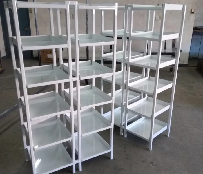 finished shelves in XP gloss white finished shelves in XP gloss white