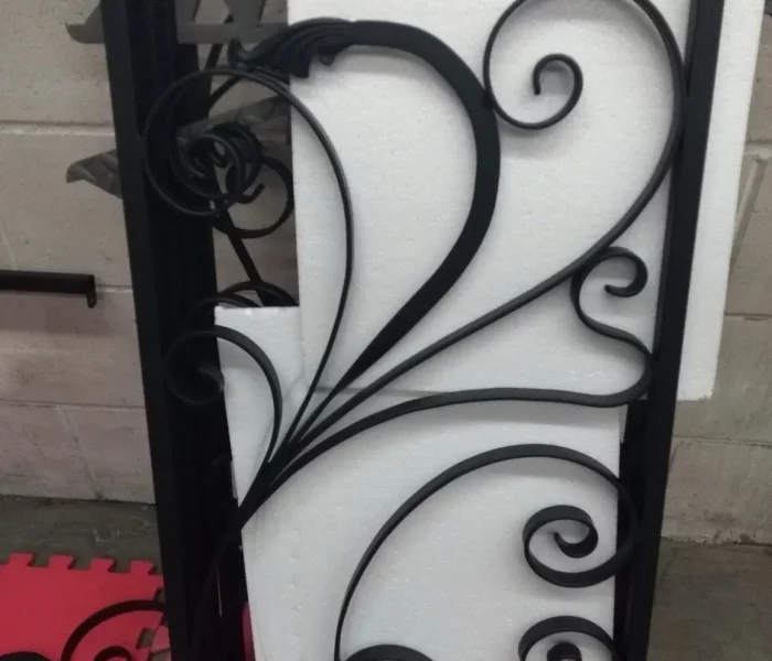 ornate fench in flat black